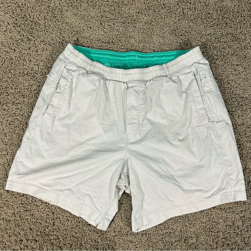 Birddogs Mens Shorts 2XL White Classic Boomstick Lined Elastic 7"Athletic Gym
